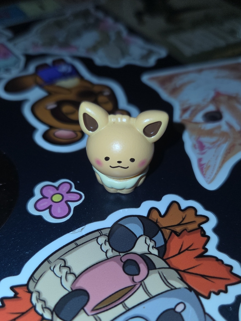 Pokemon Small Beige and Brown Eevee-style Pet Toy Figurine